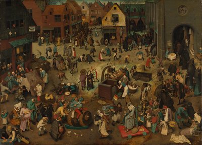 Der Kampf zwischen Karneval und Fasten von Pieter Bruegel the Elder